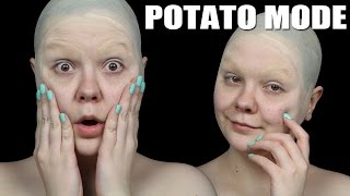 Full Potato Mode Tutorial  How To Block Brows and Apply Bald Caps  ItsGottaBeSarahC [upl. by Kore341]