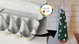 CHOINKA Z OPAKOWAŃ PO JAJKACH🎄 🌲 KREATYWNA DEKORACJA ŚWIĄTECZNA 🎄 🌲recykling [upl. by Docilla]