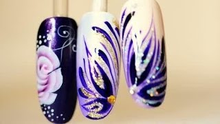 2 nail art tutorials 2 christmas styles [upl. by End895]