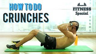 HOW TO DO CRUNCHES  Perfect Crunch FOR BEGINNERS  Best ABS Exercises  FITNESS SPECIAL  WORKOUT [upl. by Kliman]