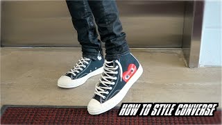 How to Style Converse  Review  On Foot Chuck Taylor x CDG [upl. by Roshan]