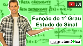 Função do Primeiro Grau Função Afim Estudo do Sinal Aula 9 de 9 [upl. by Ozkum928]