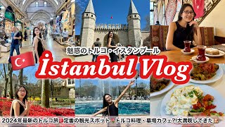 【夫婦でトルコ旅🇹🇷】イスタンブールで絶対行きたい観光大満喫Vlog🕌春のチューリップ祭り🌷トルコ料理🍴墓場のカフェ🫖これからトルコ行く方必見！ [upl. by Ojela]