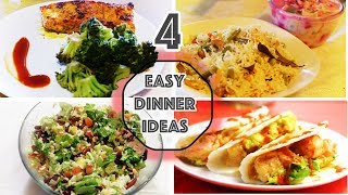 4 EASY DINNER RECIPES  UNDER 30 MINUTES  QUICK AND EASY INDIAN DINNER IDEAS ON A BUSY DAY [upl. by Wojak]