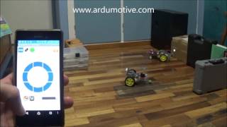 Arduino Robot Bluetooth Controlled  Object Avoiding Function [upl. by Haggerty873]