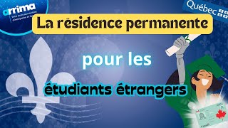 La RÉSIDENCE PERMANENTE au QUÉBEC 🇲🇶  du nouveau pour les ÉTUDIANTS ÉTRANGERS 👨‍🎓  quebec [upl. by Pattie967]