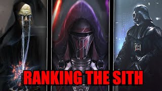 Every Sith From Weakest To Strongest [upl. by Latnahc]