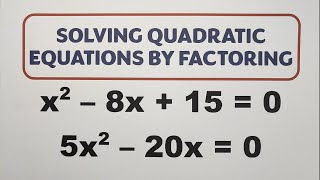 Solving Quadratic Equations by Factoring MathTeacherGon  Grade 9 Math [upl. by Elianore]