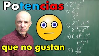 POTENCIAS CON EXPONENTES NEGATIVOS [upl. by Garry633]