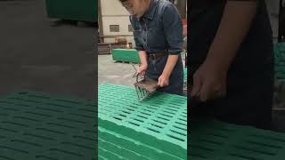 Punching process of resin leakage pad for breeding shed [upl. by Wahlstrom685]