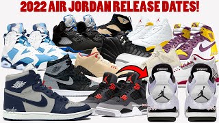 2022 AIR JORDAN RELEASE DATES  NEW BANNED AJ1 RELEASING [upl. by Ayanahs]