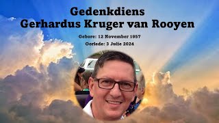 Gedenkdiens Gerhardus Kruger van Rooyen [upl. by Foushee572]