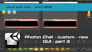 Unity 3D  Photon Chat  new GUI  part 2 [upl. by Anujra]