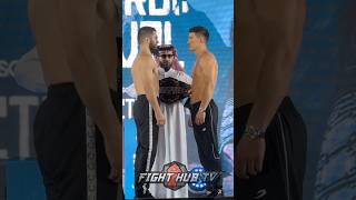 Artur Beterbiev vs Dmitry Bivol weigh in is INTENSE [upl. by Shaun]