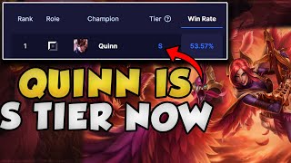 QUINN IS OFFICIALLY THE HIGHEST WINRATE CHAMPION IN THE GAME S TIER BUILD [upl. by Ragde189]