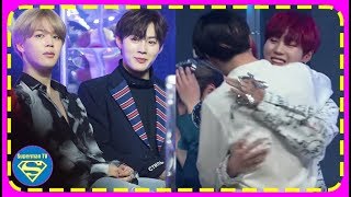 Fans Swoon over BTS Jimin and Wanna One Ha Sungwoons Adorable Interaction on M Countdown [upl. by Dur]