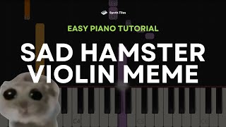 Sad Hamster Violin Meme  EASY Piano Tutorial by ST [upl. by Raffaj]