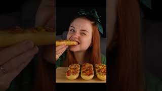 PIZZA on BAGUETTE Mukbang ASMR Crispy Eating [upl. by Valley]