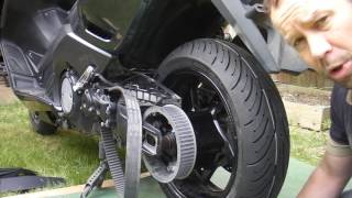 Yamaha Tmax 530 Rear Wheel Installation [upl. by Ellatsirhc]