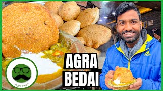 Best Bedai Breakfast in Agra Street Food  Veggie Paaji [upl. by Ebanreb]