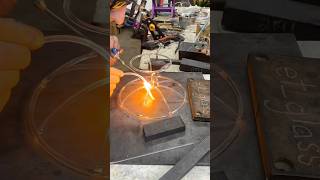 Welding a bird bath sculpture out of clear borosilicate glass [upl. by Akilegna537]