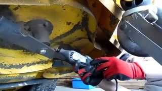 The best way sharpening lawn mower blades [upl. by Lalla]