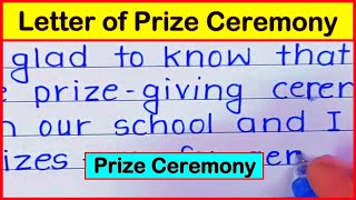 Write a Letter to your Friends Prize Giving Ceremony  Prize ceremony Letter Writing in English [upl. by Cody]