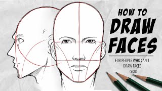 How to DRAW FACES  In your own Style Front  Sideview  DrawlikeaSir [upl. by Wagoner490]