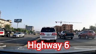 4K Highway 6 Houston Texas summer drive [upl. by Ebbarta989]