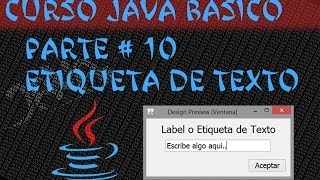 Curso Java 10  Label y Convertir Datos Java Netbeans Etiqueta de Texto [upl. by Inal]