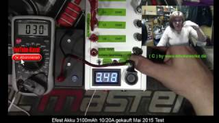 Efest IMR 18650 3100mAh Belastung Test [upl. by Tillie850]