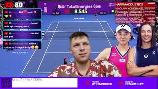 Starcie W Finale Iga Świątek kontra Elena Rybakina w Turnieju Qatar Open 2024 [upl. by Reggie]