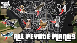 GTA 5  All 27 Peyote Plants Location Guide  Play as an animal [upl. by Tybie28]