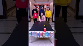 Who Is The Best At The Cup Pushing Challenge Funnyfamily Partygames [upl. by Nylrebmik862]