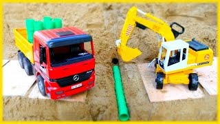 Vidéo pour enfants de voitures de construction Répartition de la route [upl. by Christoph]