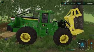 Fs22 No mans land Forestry leasing a Machine [upl. by Gerger995]