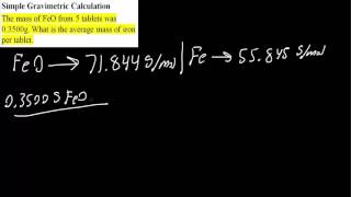 Simple Gravimetric Calculation example [upl. by Adal]