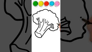 Broccoli Drawing  Broccoli Drawing easy  Broccoli Drawing with Colour trendingshorts viralshorts [upl. by Durgy]