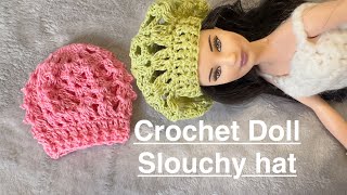 Crochet 115” inches doll hat beanie [upl. by Yelruc]