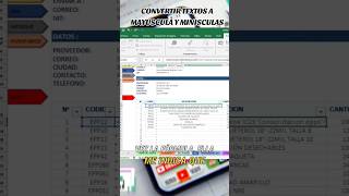 Convertir un texto en 🔡Minúsculas y 🔠Mayúsculas excel exceltips exceltricks exceltutorial [upl. by Karin]