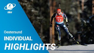 World Cup 2223 Oestersund Women Individual Highlights [upl. by Nyrol801]