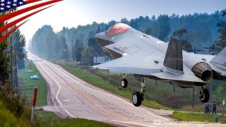 NATO Fighter Jets Showcase Incredible Piloting Skills on European Highways – F35 Gripen A10 [upl. by Analaj]