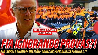 BOMBA FIA COMETE ERRO AO INGNORA EVIDENCIAS CLARAS  CARLOS SAINZ REJEITADO PELA RED BULL  PEREZ [upl. by Anoblav]