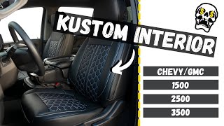 The Best Truck Seat Covers Ive Ever Owned  Kustom Interior  Chevy and GMC 2019 [upl. by Zacherie]