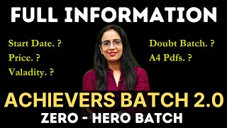 Achievers Batch 2O Full information  English With Rani Maam [upl. by Karlee]