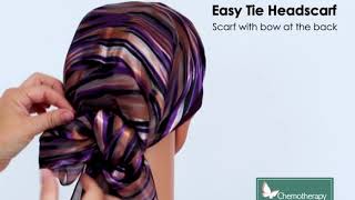 Chemo Headwear Scarf Tying Demo [upl. by Nyleahcim]