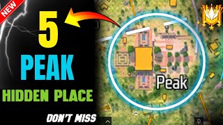 PEAK KE TOP 5 RANK PUSH HIDDEN PLACE 🤩 ✓ BR Rank Push Trik and tips in Solo  Part 1freefire [upl. by Amat392]