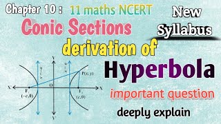 derivation of hyperbola class 11 maths NCERT standard equation of hyperbola  in Hindi MrMATHS [upl. by Ikciv]