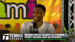 Felix AugerAliassime Embracing New Status as Unseeded Player  Miami 1R [upl. by Orelee]