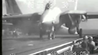 F 14 Crew Eject from Carrier Flight Deck [upl. by Nirb724]